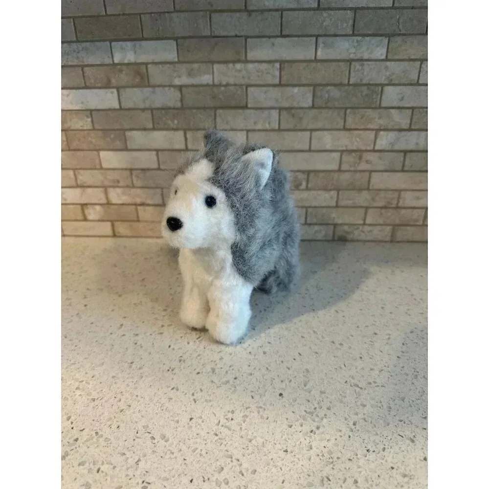 Retired Husky Puppy American Girl Show Dog Doll Toy 7" Plush Pepper Gray White